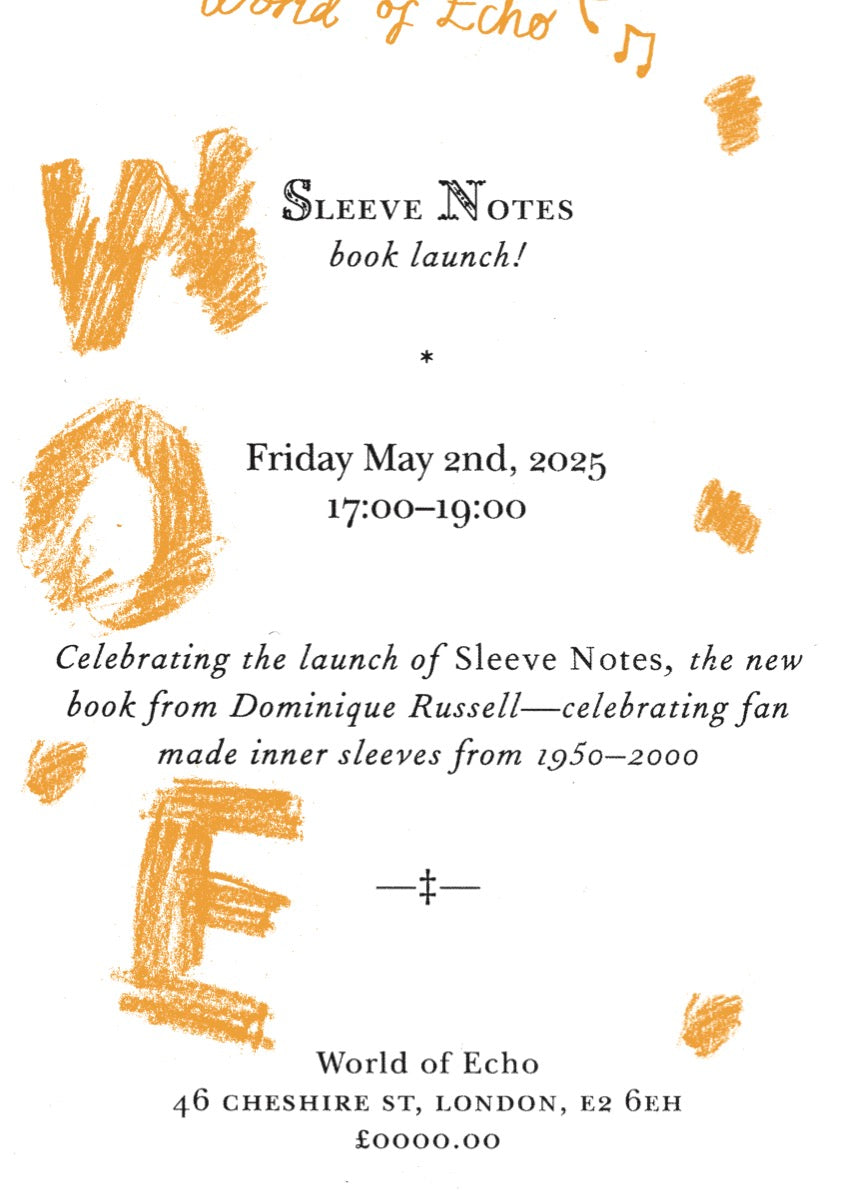 Sleeve Notes - Book Launch! – World Of Echo